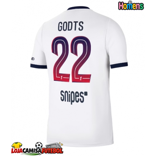 Camisa de Futebol Paris Saint-Germain Mika Godts #22 Equipamento Secundário 2026-27 Manga Curta